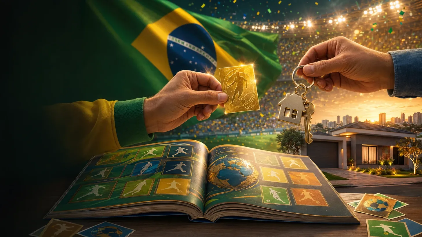 Troca de figurinha dourada da Copa 2026 pela chave da casa própria em Uberlândia