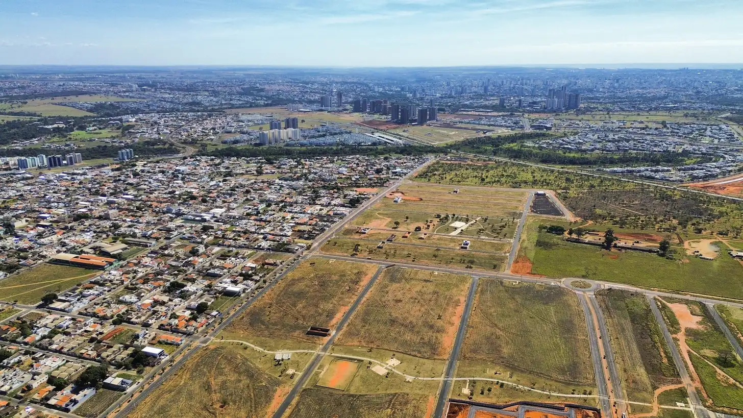 Vista aérea da Zona Sul de Uberlândia, região do EcoPark, onde será lançado o Gran Vic da VIC Engenharia