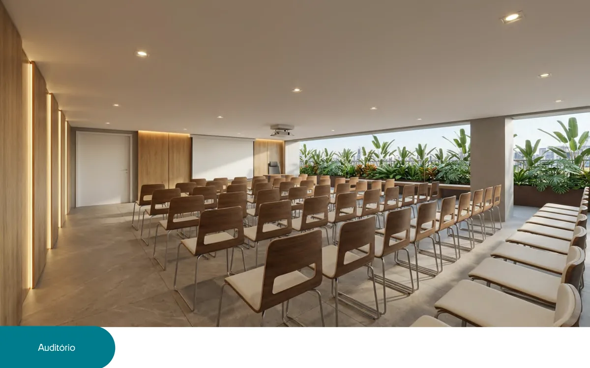 Auditório no rooftop do Opção Studios Business, Umuarama, Uberlândia