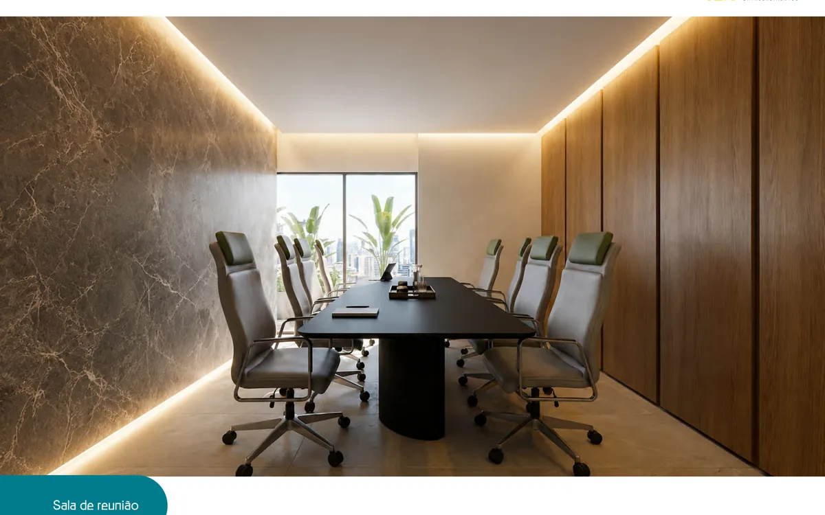 Sala de reunião do Opção Studios Business, Umuarama, Uberlândia