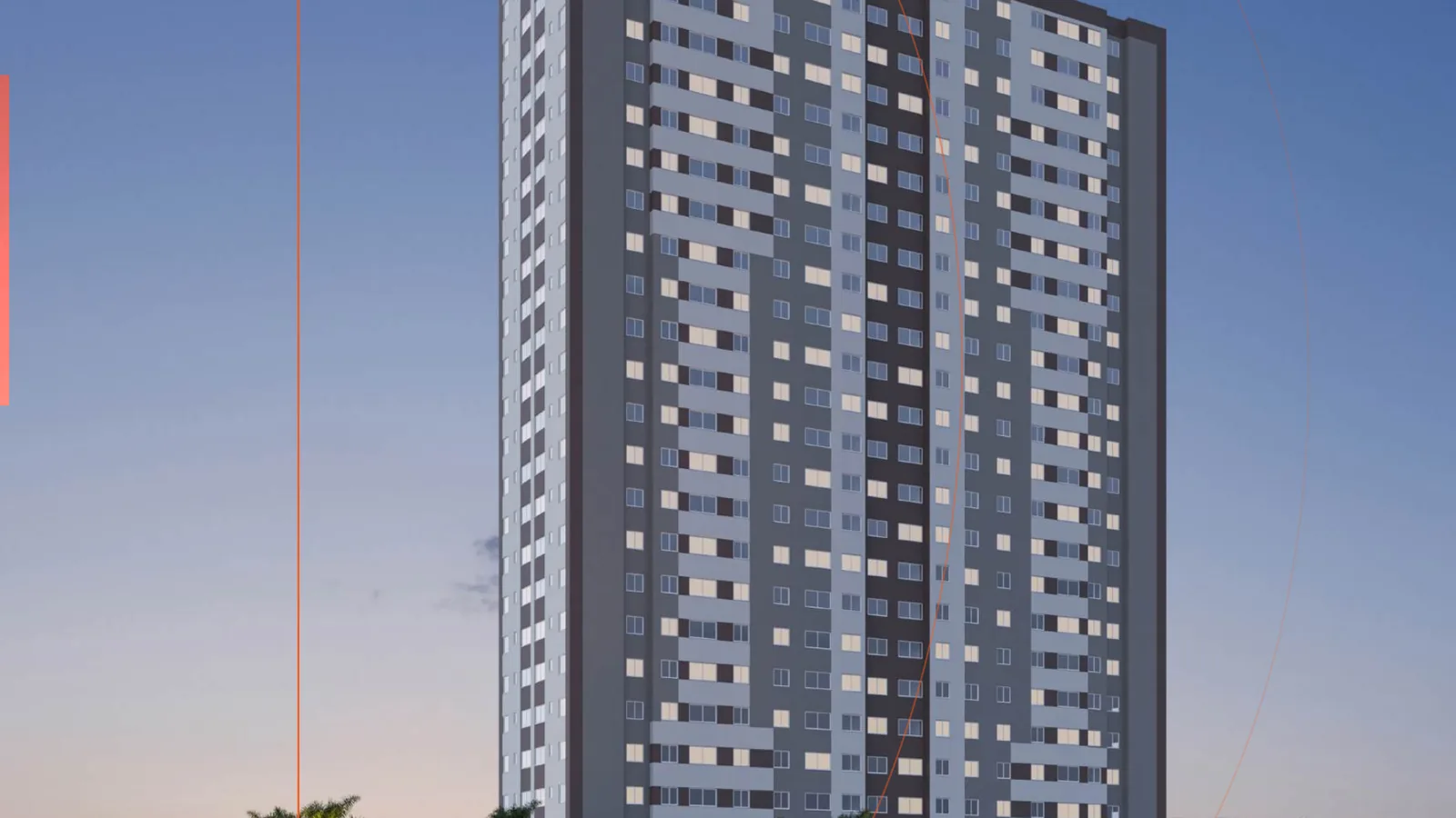 Park Jardim do Sol: torre de 26 pavimentos da INC no bairro Novo Mundo, Uberlândia