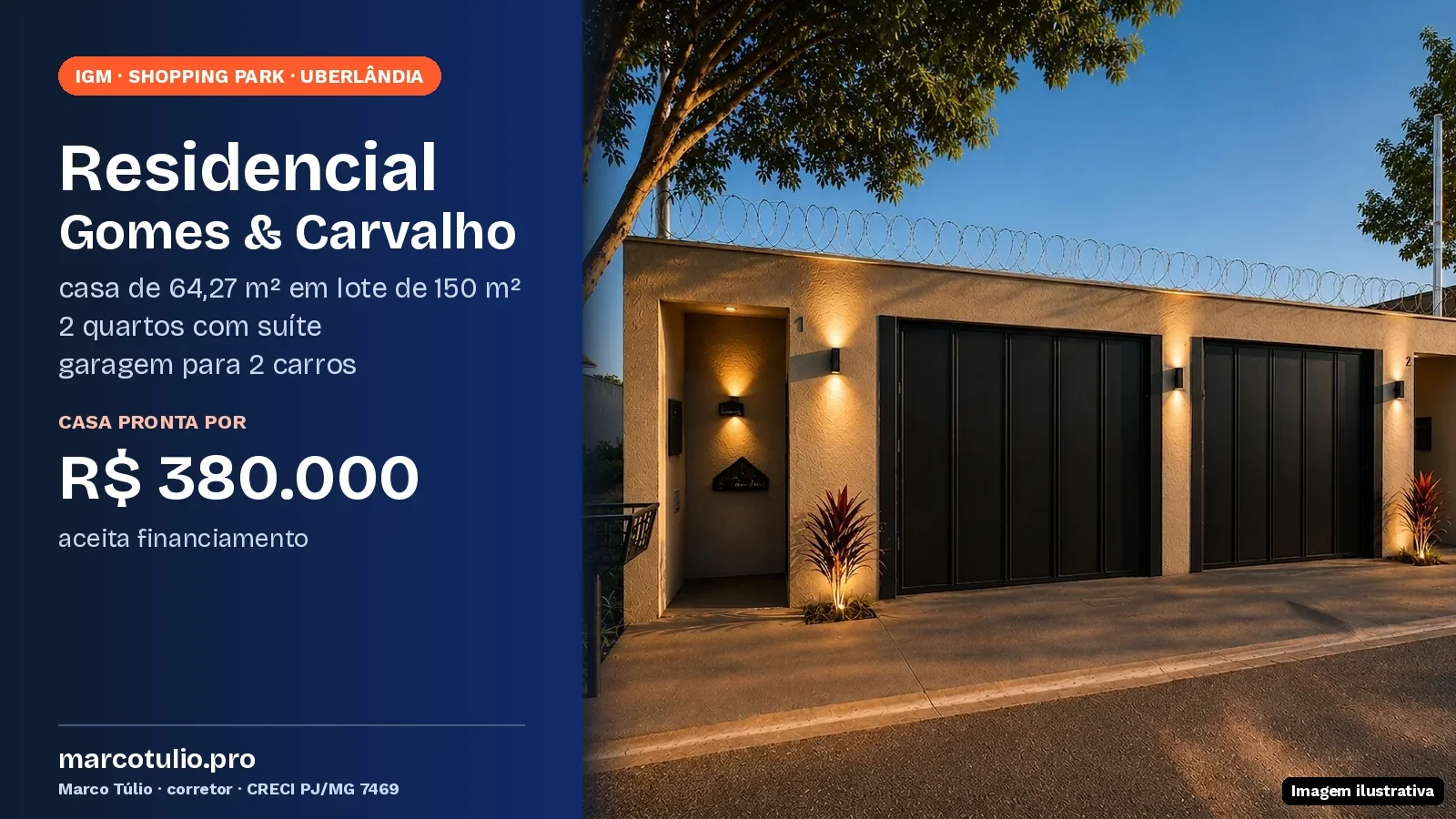Capa do Residencial Gomes & Carvalho, da IGM, na Rua Bruno Serato, 112, Shopping Park, Uberlândia
