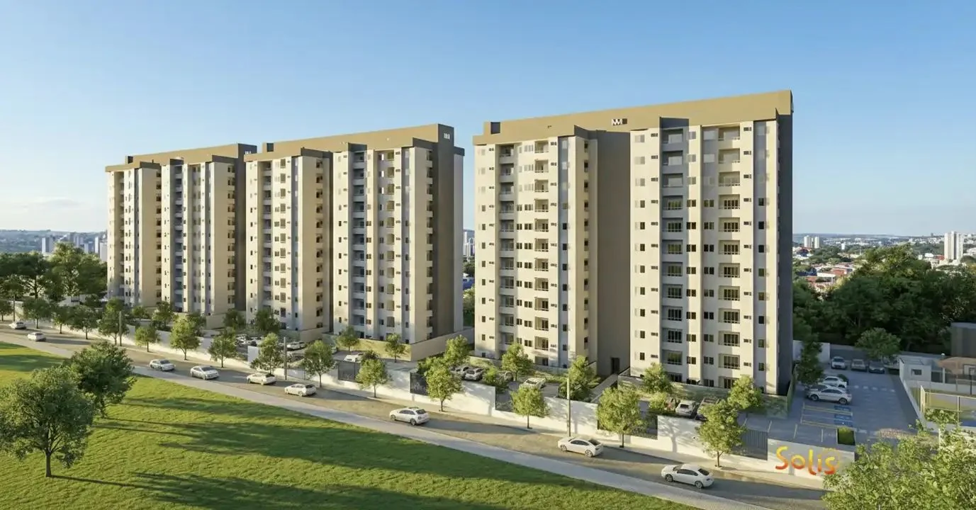 As três torres do Solis Residence, da Rummo, na Rua Oratório, 500, no Morumbi, em Uberlândia