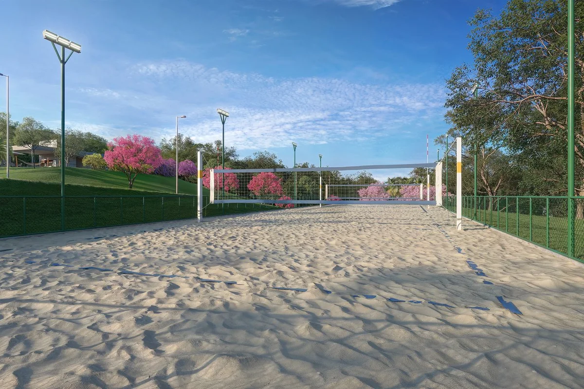Quadras de beach tennis do Tamboré Miranda, em Indianópolis, Minas Gerais