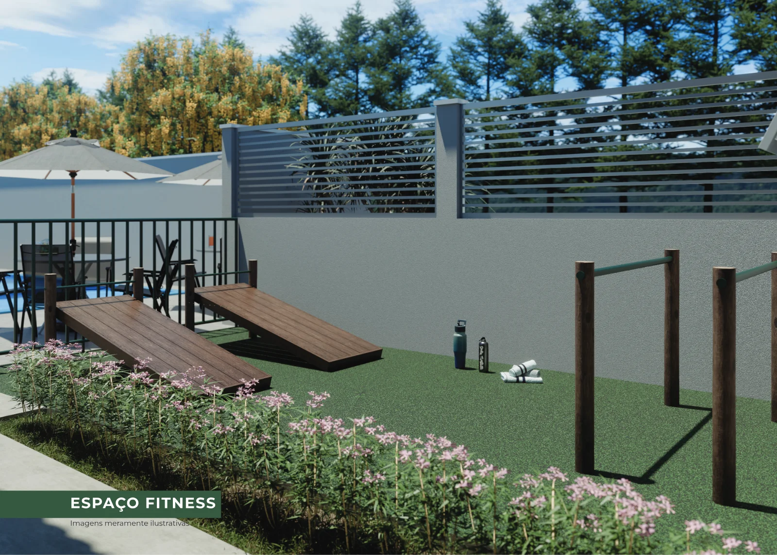 Espaço fitness do Villa Castelli