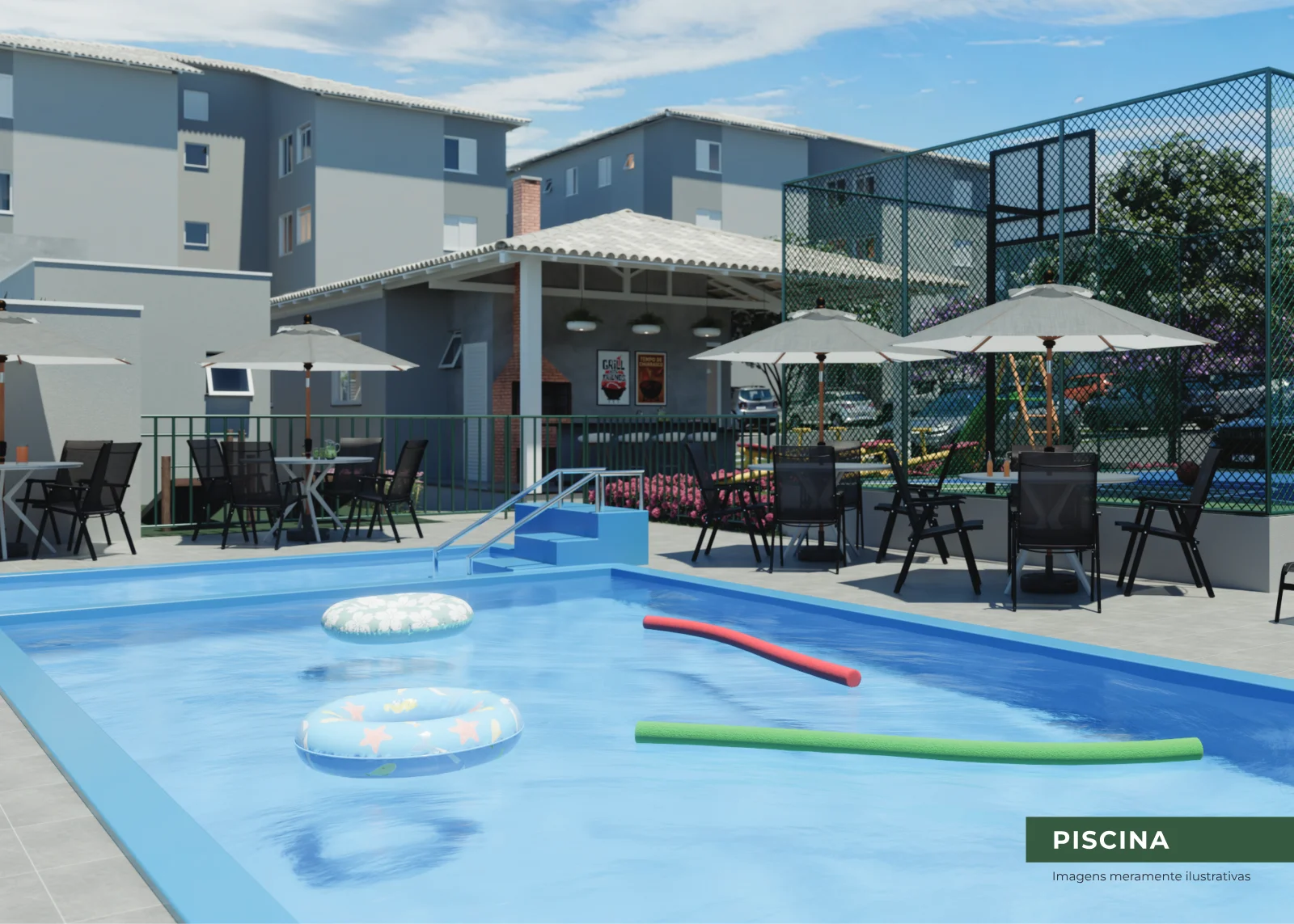 Piscina adulto e infantil do Villa Castelli