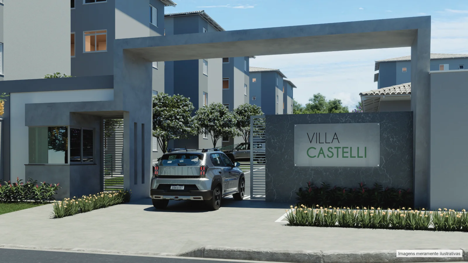 Perspectiva do Villa Castelli, da Petra Engenharia, na Rua Sudepe, Chácaras Tubalina, Uberlândia