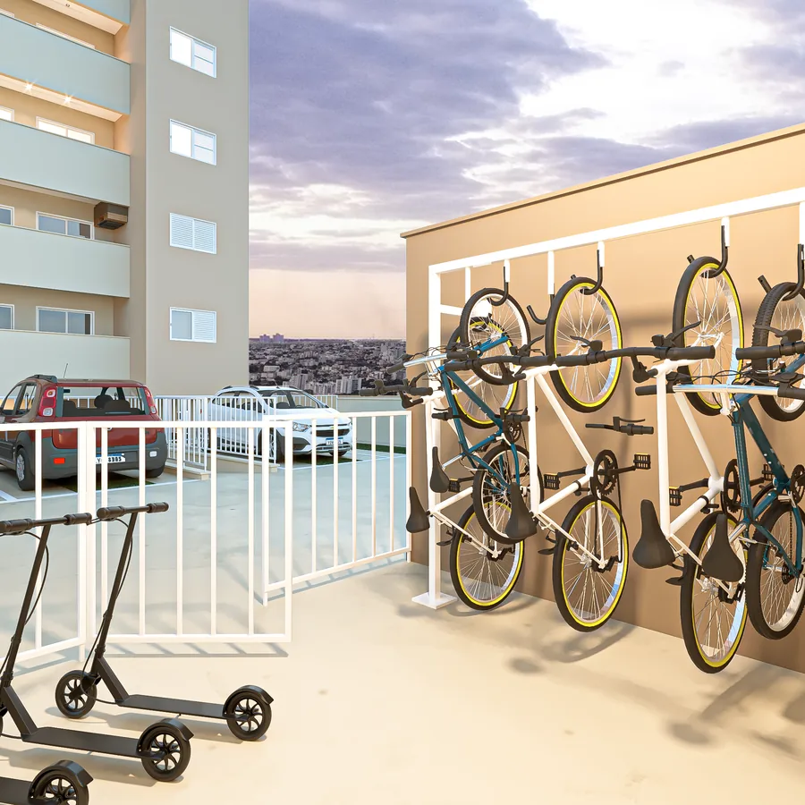 Imagem ilustrativa do bicicletário do Vista Reale
