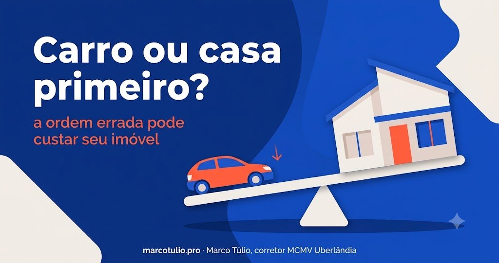Carro ou casa primeiro? A ordem que pode custar seu imóvel